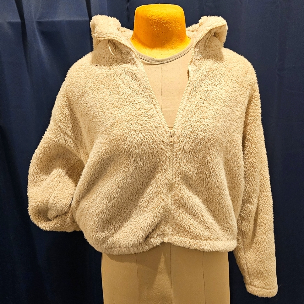 Size S VS PINK Sherpa Zip-Up Jacket